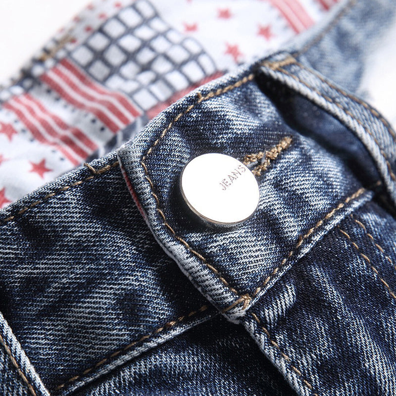 Mens Fashion Jeans MAA Embroidery 896#