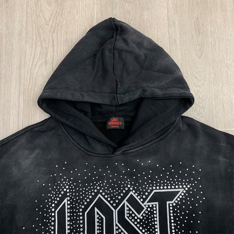 Lost intricacy Hoodie rhinestones