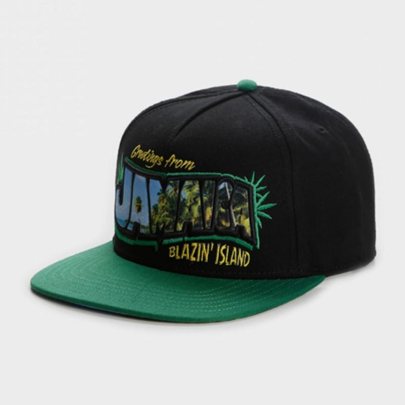 Trendy flat brimmed snapback hats letter hip hop style grids