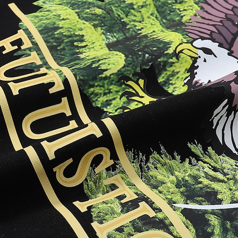 Rhude T Shirts Pandora Eagle Print Cotton Short Sleeve Men and Women