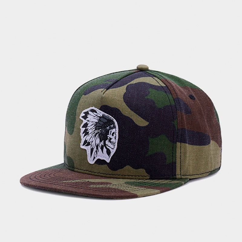 Trendy flat brimmed snapback hats camouflage