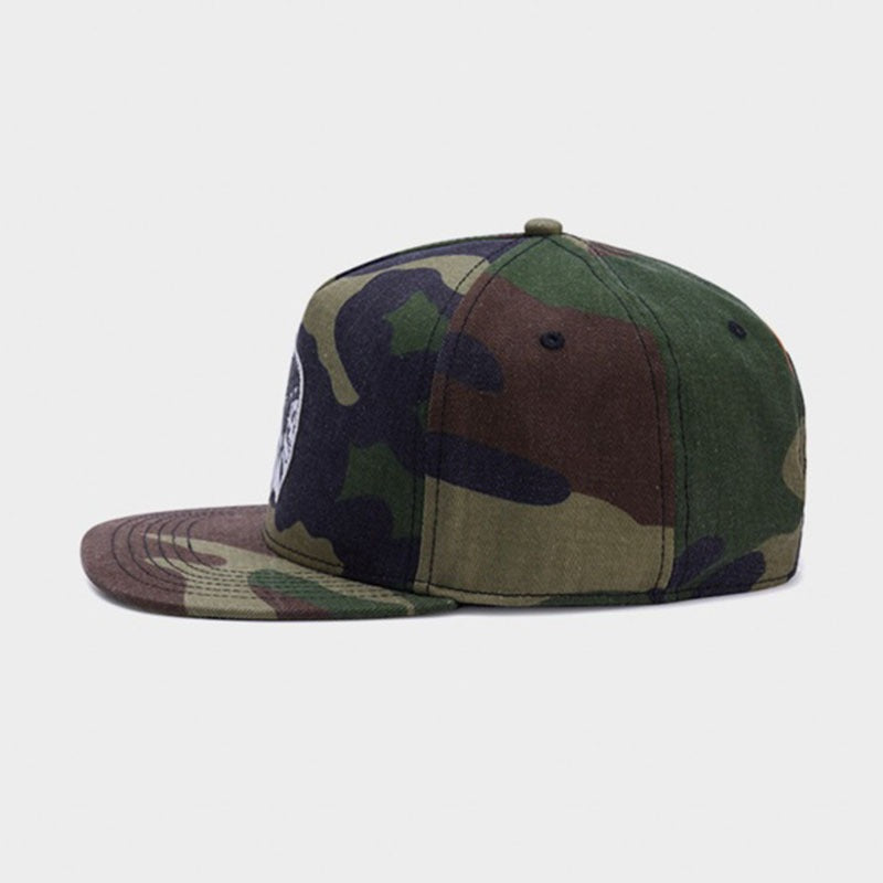 Trendy flat brimmed snapback hats camouflage