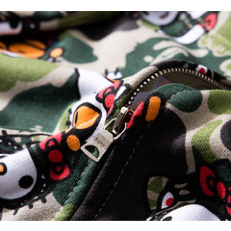 Bathing Ape Hoodie Full Print Hello Kitty Cardigan Zipper