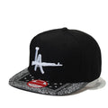 Trendy flat brimmed snapback hats cashew brim sun shade