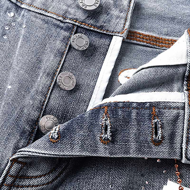 Mens trendy purple jeans, 100% cotton Denim Shorts #PU533