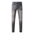 Mens trendy purple jeans, 100% cotton Pure Cotton High Street Trend