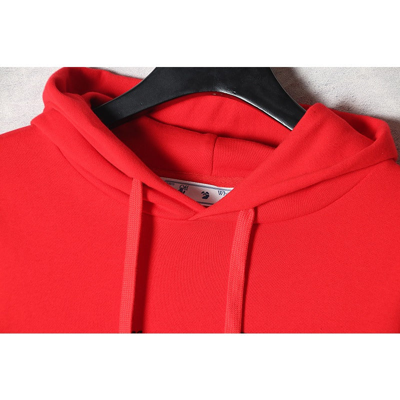 OW  hoodie渐变溶化箭头图案连帽