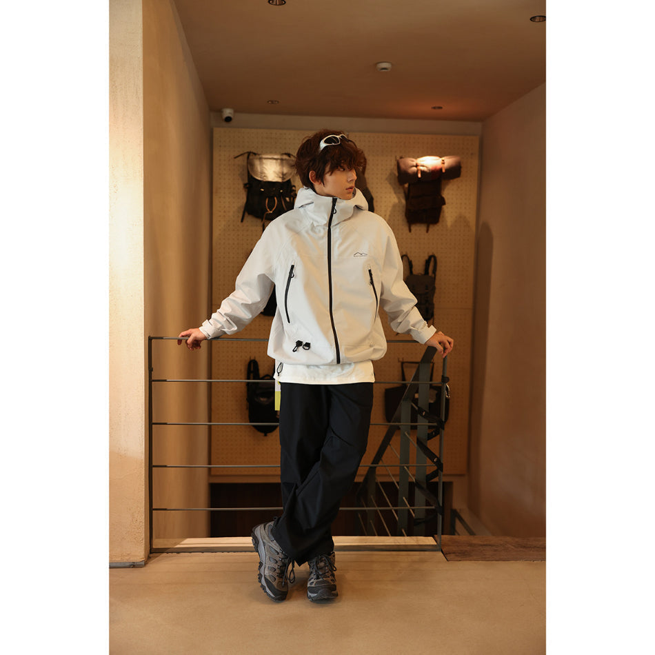 Unisex Jacket Shell Jacket Waterproof Wind-Resist Tool Wind-Resistant Hooded Jacket