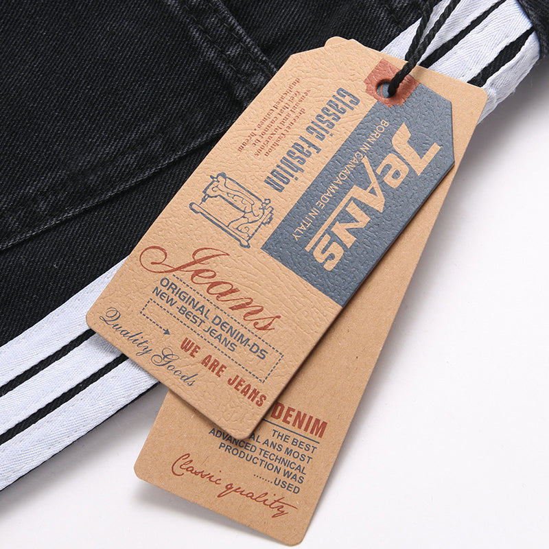 Mens Fashion Jeans White stripes 5725#