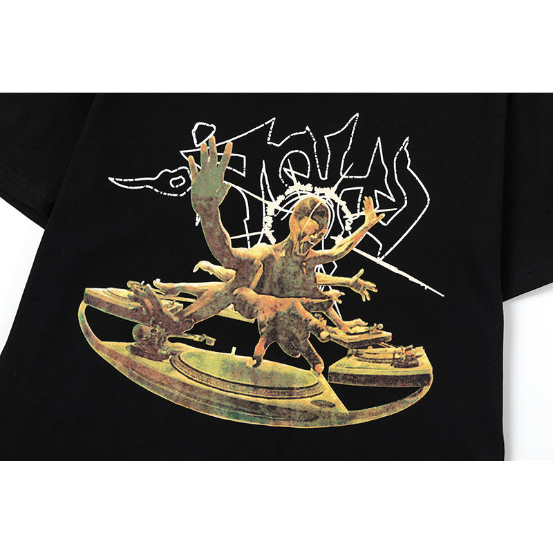Travis Scott T Shirts Cactus Jack x Utopia Utopia joint short sleeve