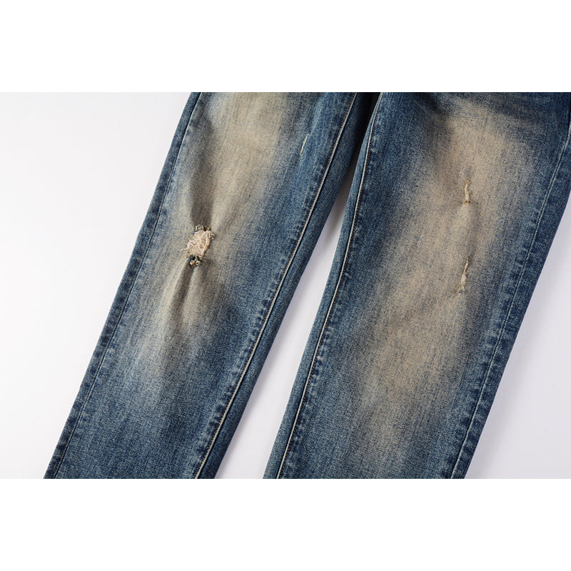 Mens trendy purple jeans, 100% cotton Pure Cotton High Street Trend