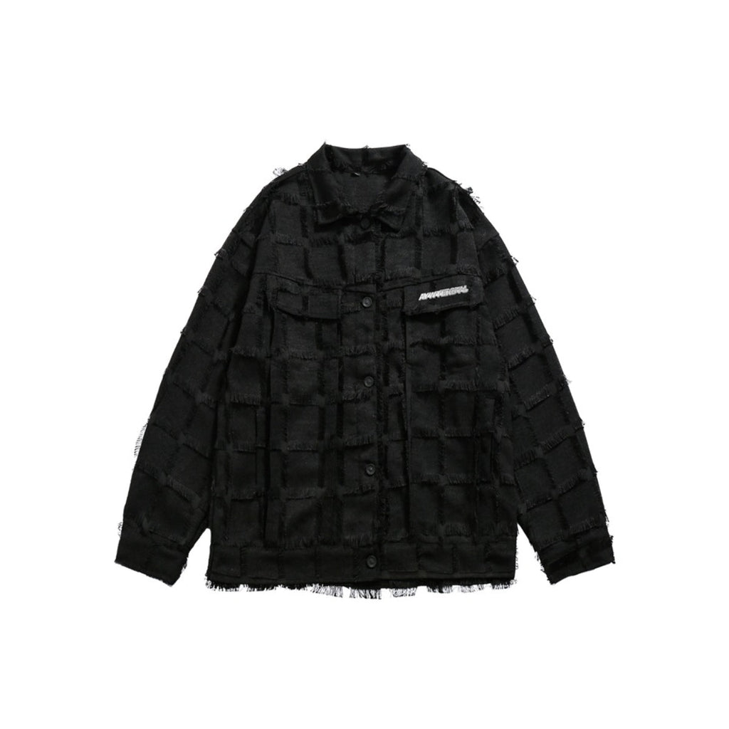 Unisex Jacket Loose Lapels Black Coat