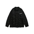 Unisex Jacket Loose Lapels Black Coat