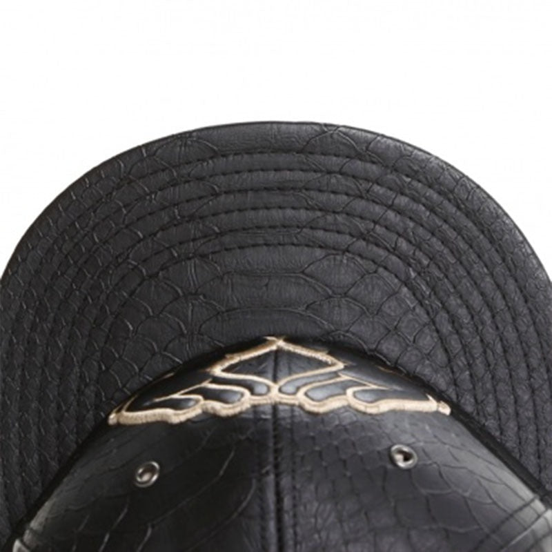 Trendy flat brimmed snapback hats leather shade