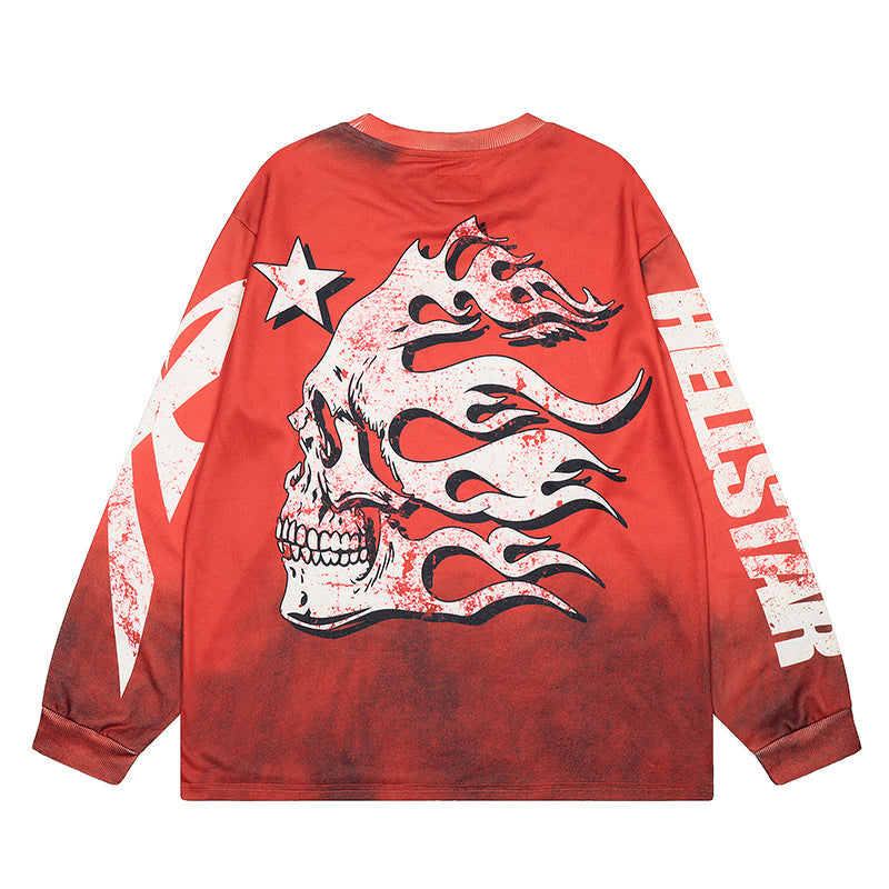 HS Long Sleeve Shirts Hip-hop loose oversize