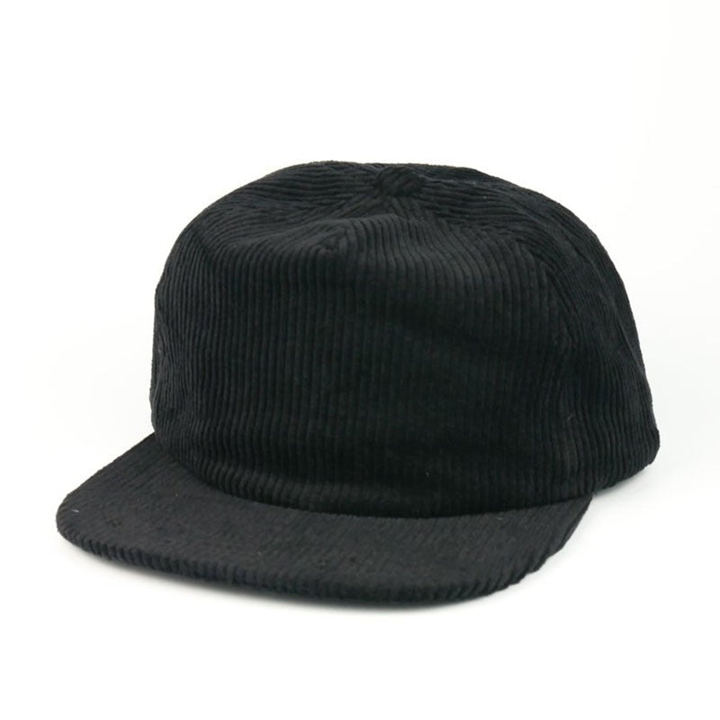Trendy flat brimmed snapback hats corduroy retro