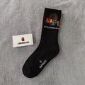 Bathing Ape Bape Socks ape head socks men and women medium tube towel bottom outdoor actual combat elite training sports basketball socks