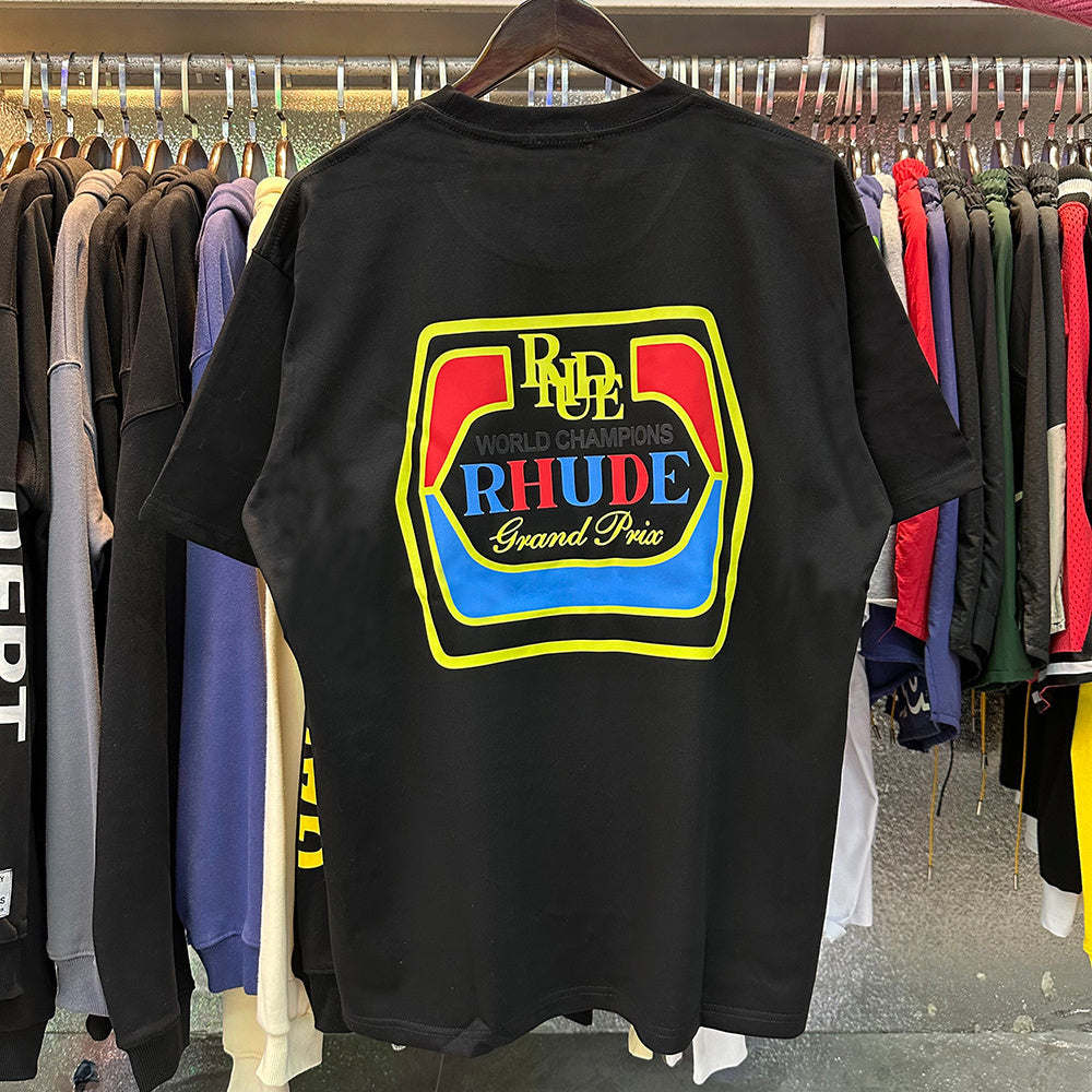 Rhude T Shirts Printed Cotton Loose Short Sleeves Men and Women
