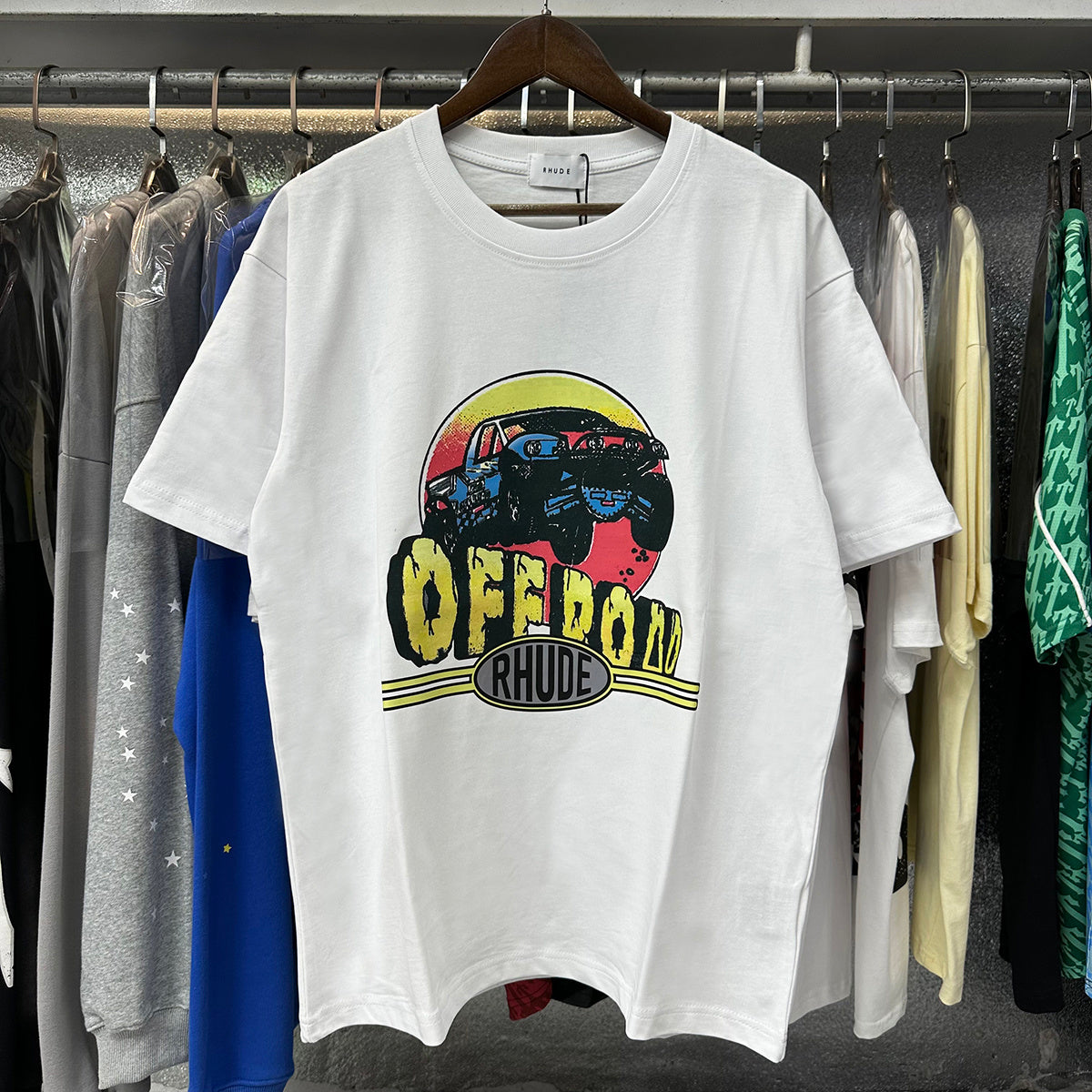 RD T Shirts Off-Road Vehicle Printed Cotton Casual Short Sleeve Men and Women