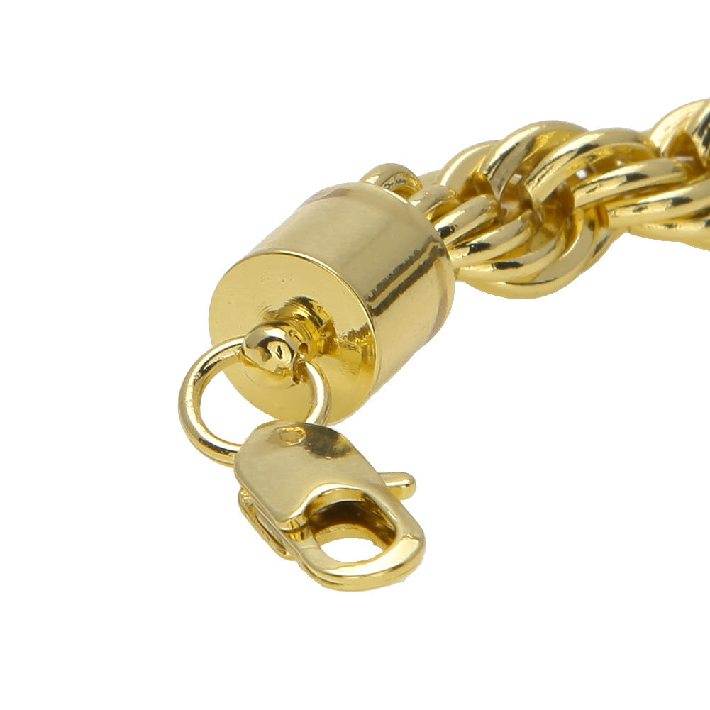 Bracelet Twist Chain Gold Plated Twist Bracelet Royalty