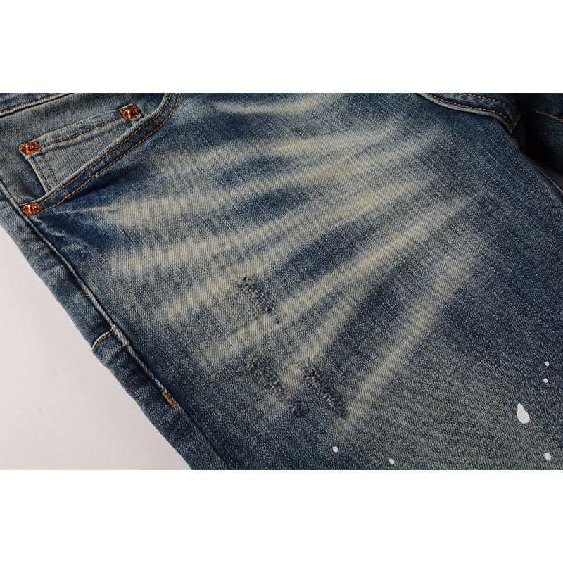 Mens trendy purple jeans, 100% cotton Pure Cotton High Street Trend