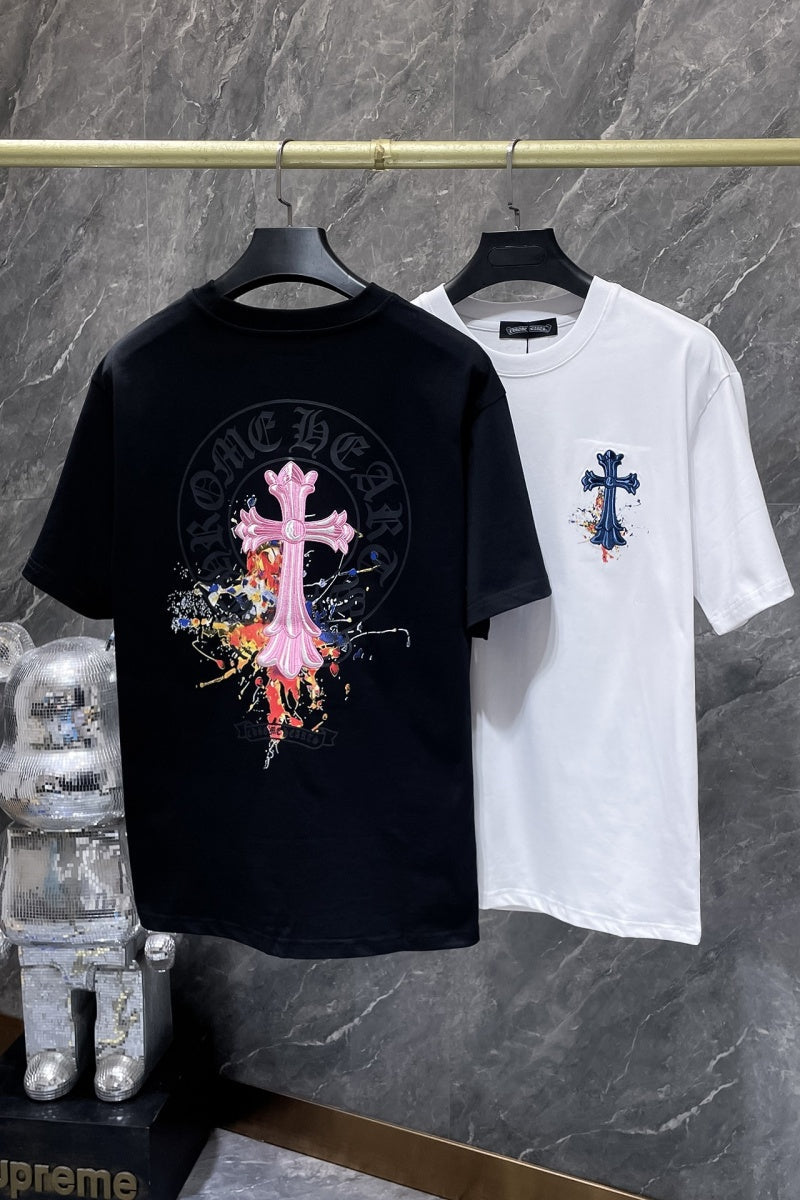 Chrome heart T shirts High-quality 100% cotton streetwear