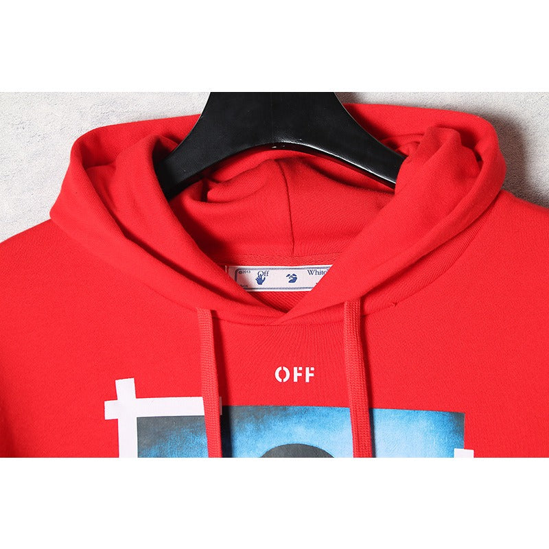 OW hoodie Mona Lisa frame pattern hooded