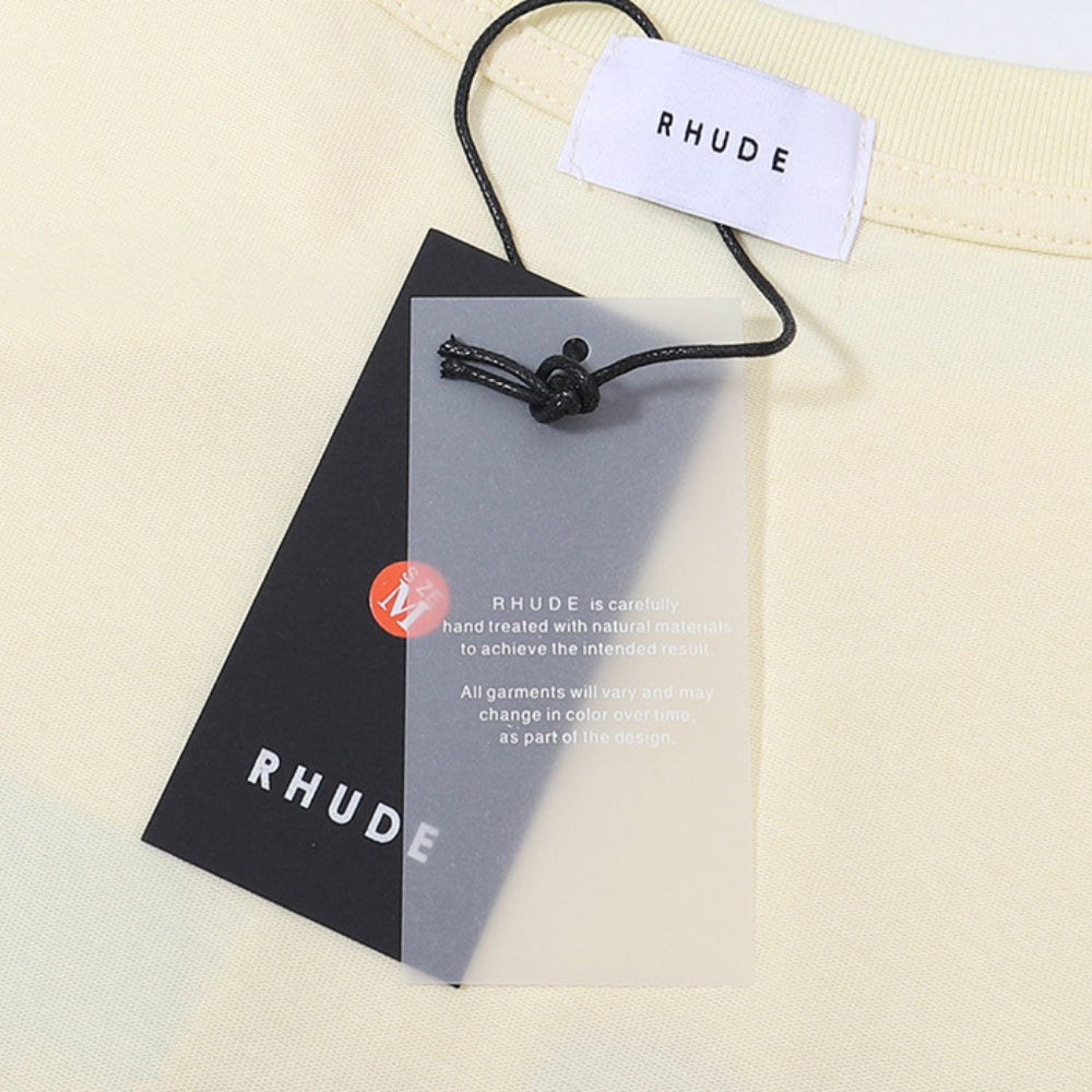 Rhude T Shirt Micro Standard Island Coconut Tree Print Short Sleeve T-Shirt