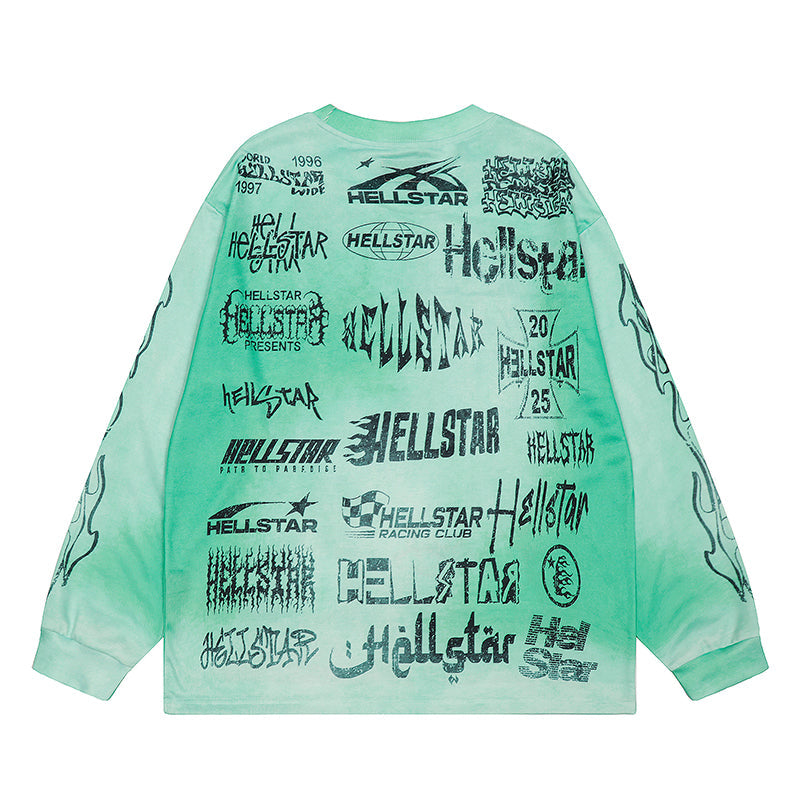 HS Long Sleeve Shirts Hip-hop loose oversize