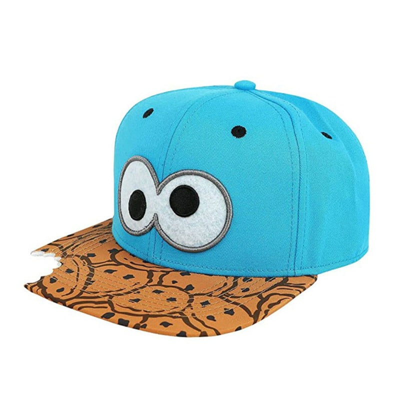 Trendy flat brimmed snapback hats cartoon men and women neutral