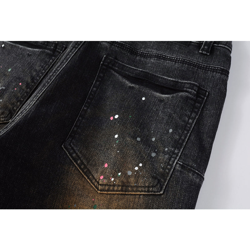 Mens trendy purple jeans, 100% cotton Pure Cotton High Street Trend