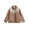 Unisex Jacket Retro Patchwork Loose Lapels Jacket