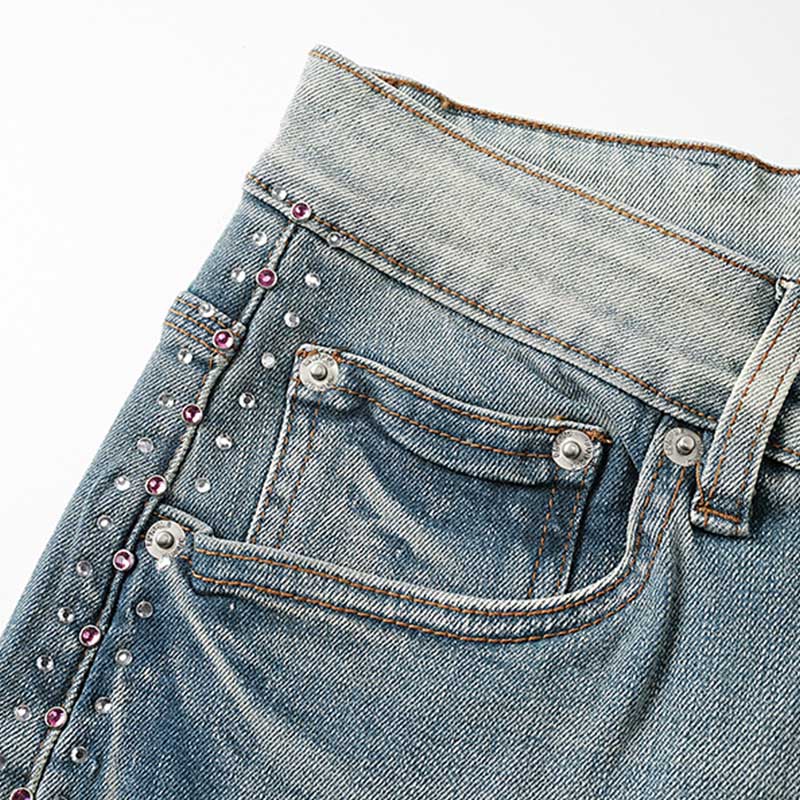 Mens trendy purple jeans, 100% cotton Denim Shorts #PU513