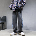 Men Jeans Breasted Jeans Straight Loose Hip Hop Casual Trousers