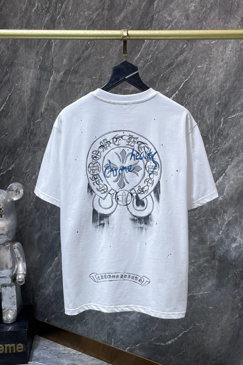 Chrome heart T shirts High-quality 100% cotton streetwear