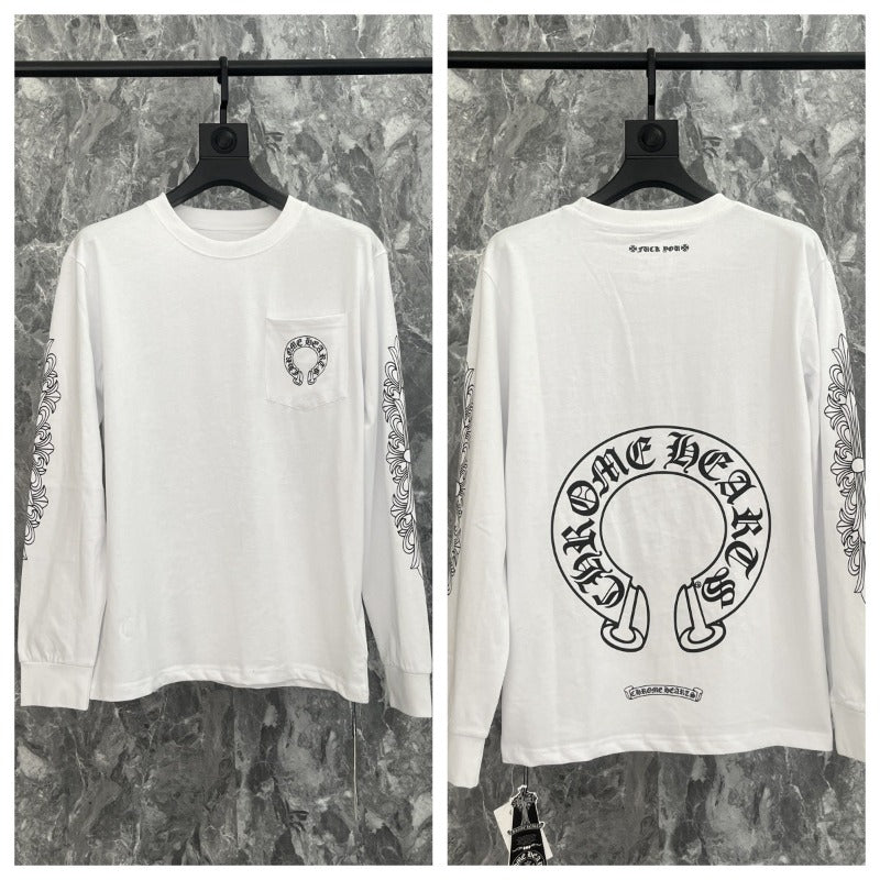 CHH  Heart Long Sleeve Shirt Unisex Fashion Loose Long Sleeve Shirt