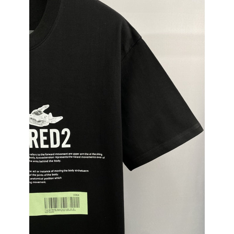 DSQ2 T Shirts Tide Brand Short Sleeve Bottom Shirt Couple