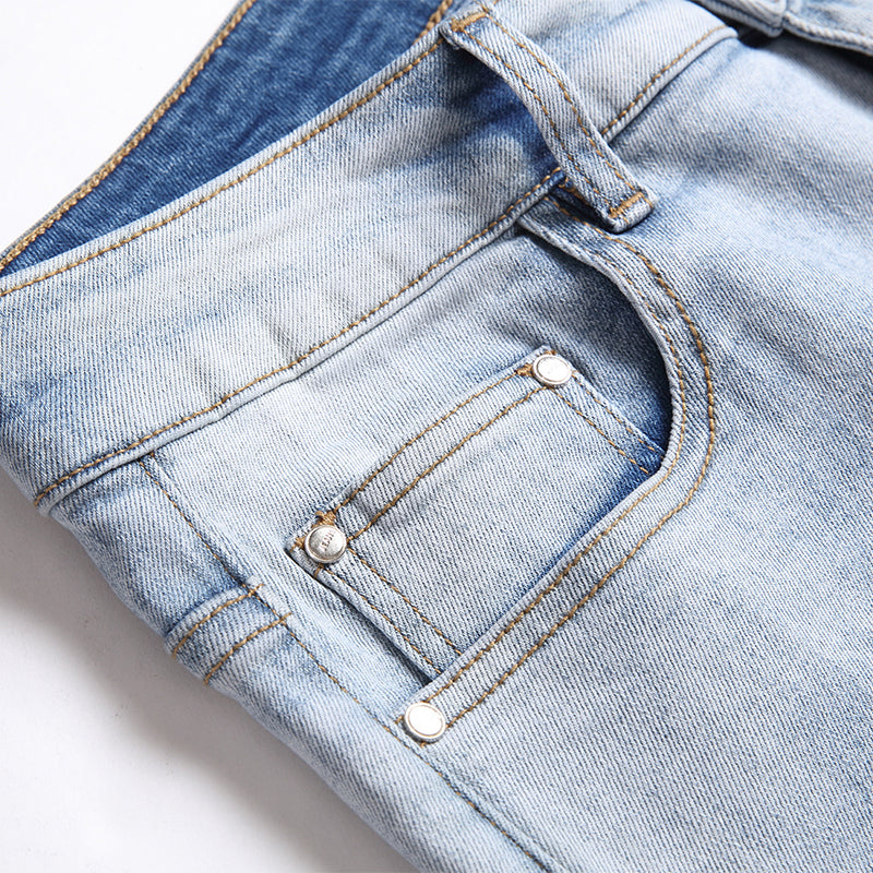 Mens Fashion Jeans Colored patch 8831#
