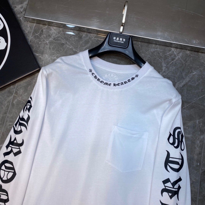 Chrome heart Long Sleeve Shirts High-quality 100% cotton streetwear