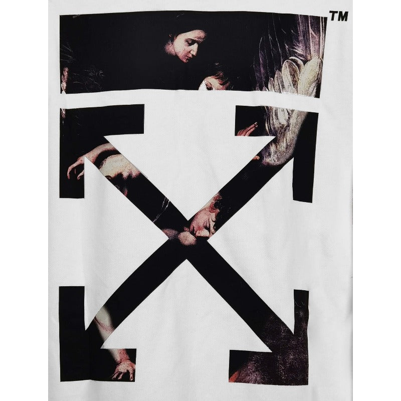 OW  hoodie Angel Wings Arrow Pattern Pullover Hood