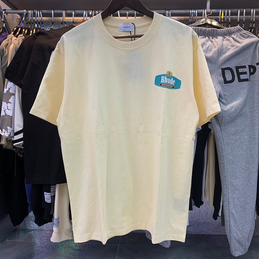 Rhude T Shirts Cotton Short Sleeves Men and Women