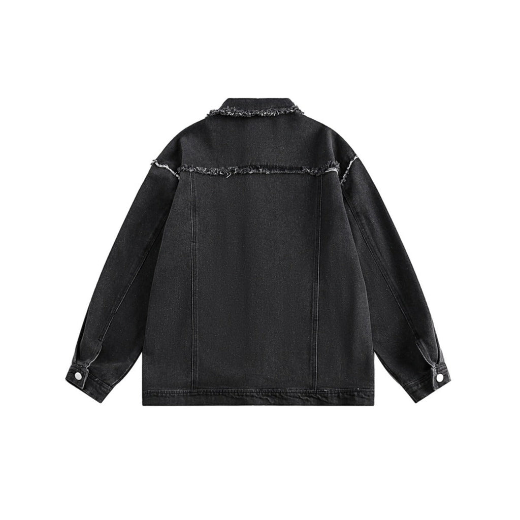 Unisex Jacket Vintage Denim Jacket for Men and Women Couple Loose Cardigan Coat