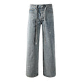 Mens trendy purple jeans, 100% cotton Jeans Rhinestones #9129
