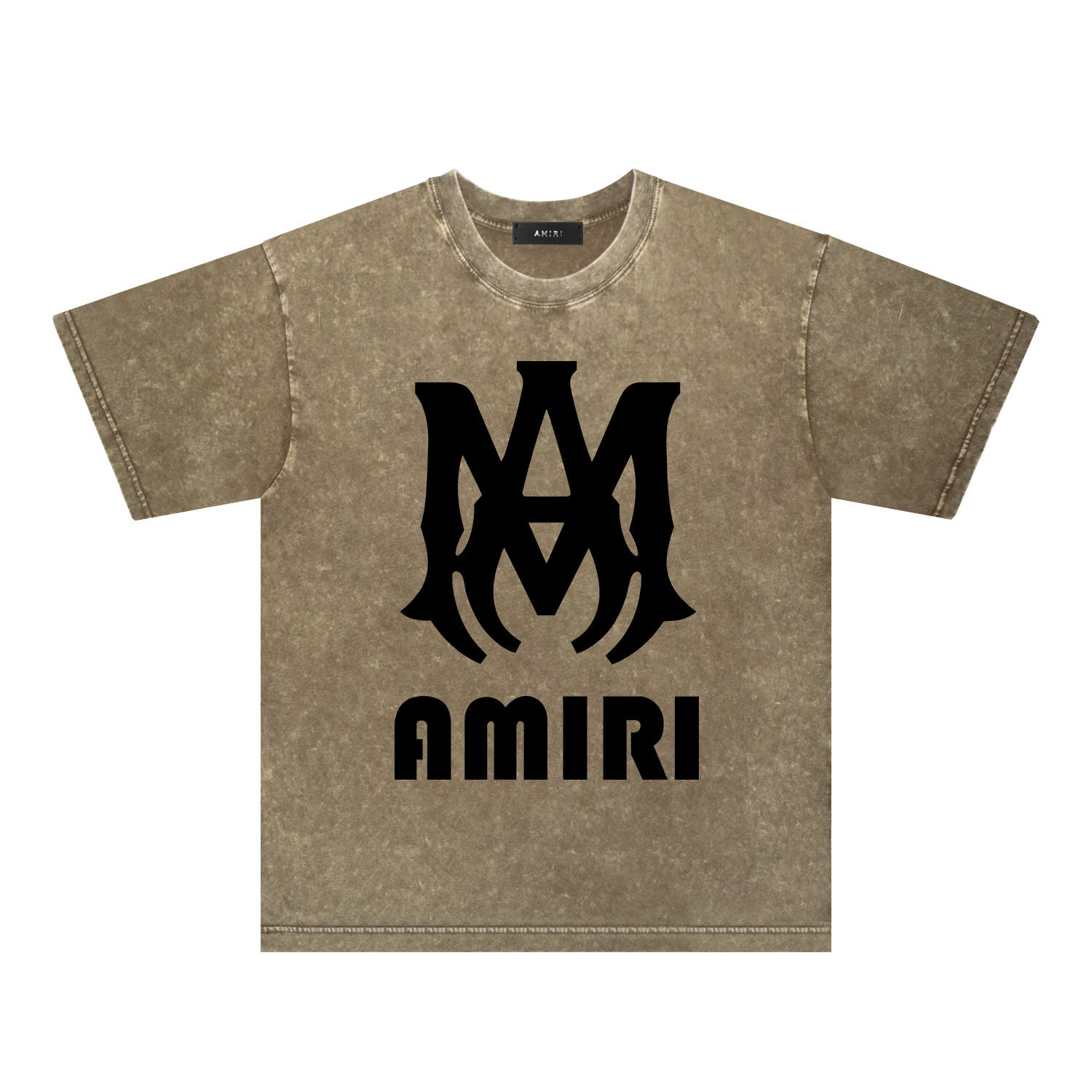 Amiri Washed Distressed T Shirt Printed Trendy Pure Cotton