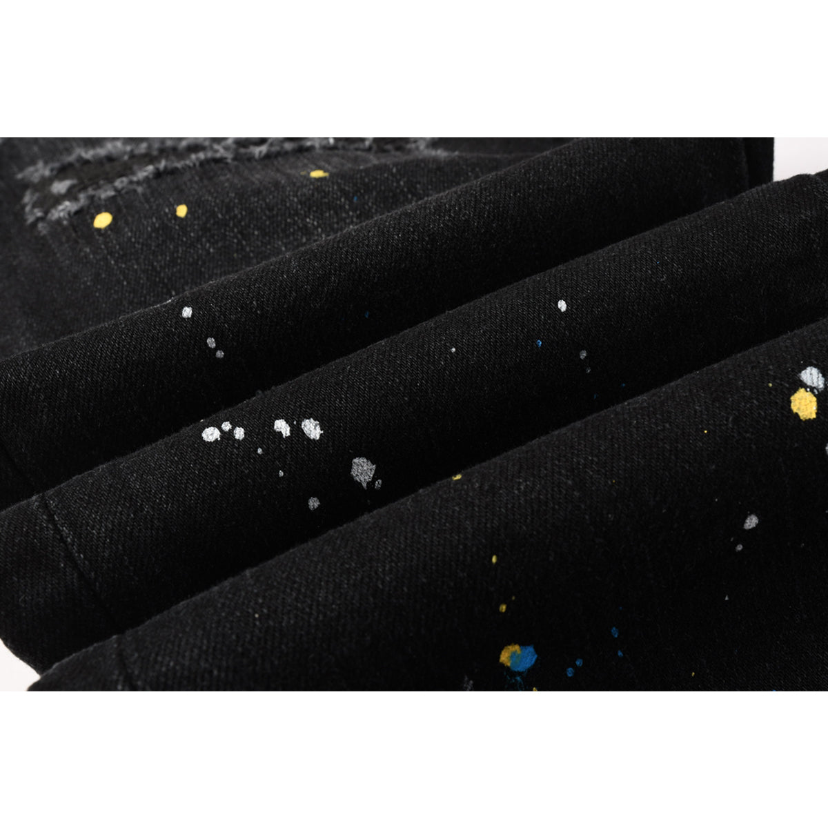 Mens trendy purple jeans, 100% cotton High Street Distressed