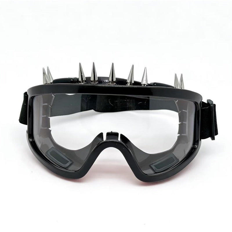 Trendy punk glasses spikes and rivets