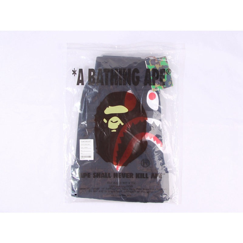 Bathing ape Bape Shorts Solid Color Letter Shark WGM Printed Five-Point Pants Straight Beach Pants