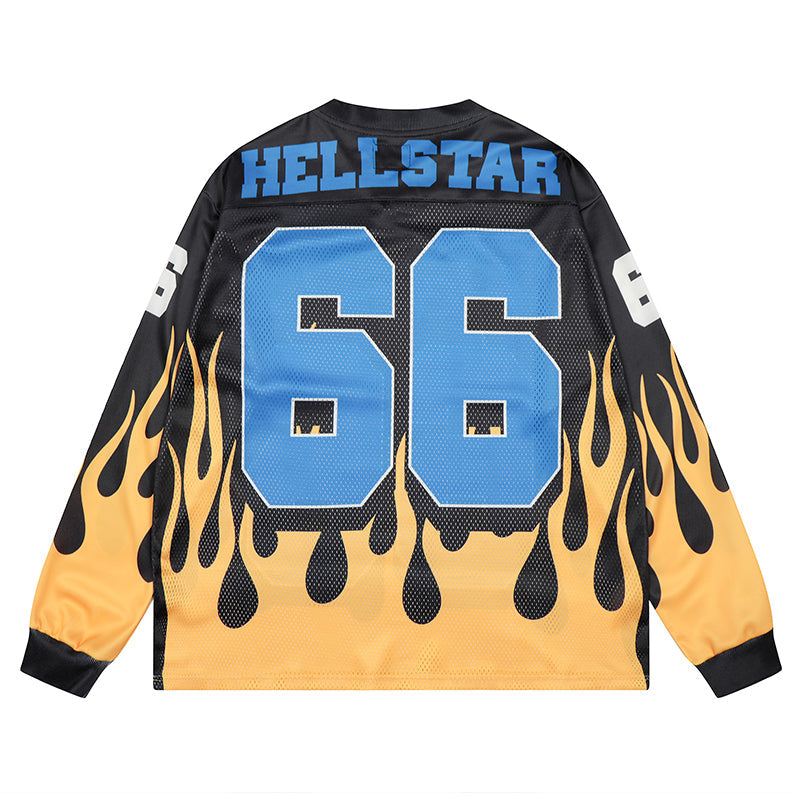HS Long Sleeve Shirts Hip-hop loose oversize