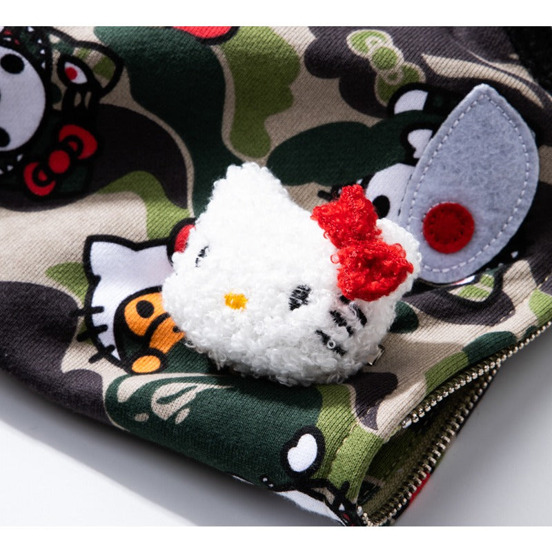 Bathing Ape Hoodie Full Print Hello Kitty Cardigan Zipper