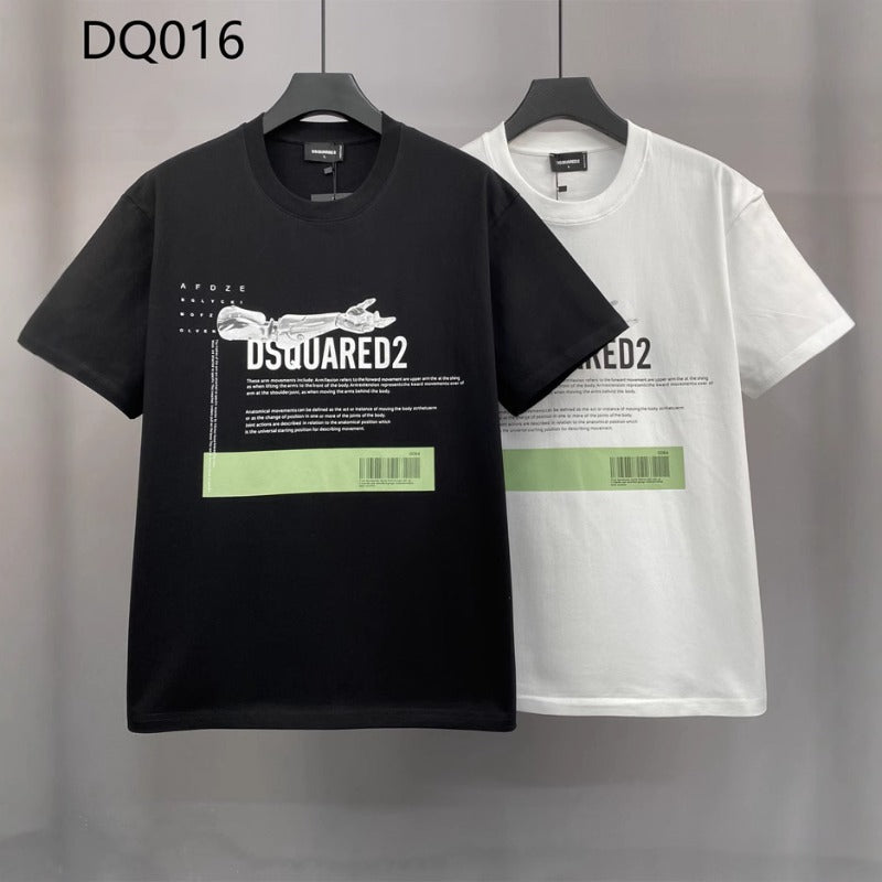 DSQ2 T Shirts Tide Brand Short Sleeve Bottom Shirt Couple